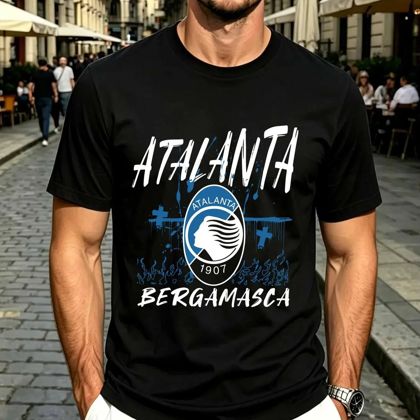washed T Shirt Atalanta Bergamasca Calcio La Dea Gli Orobici Nerazzurri Bergamo long or short sleeves vintage Washed