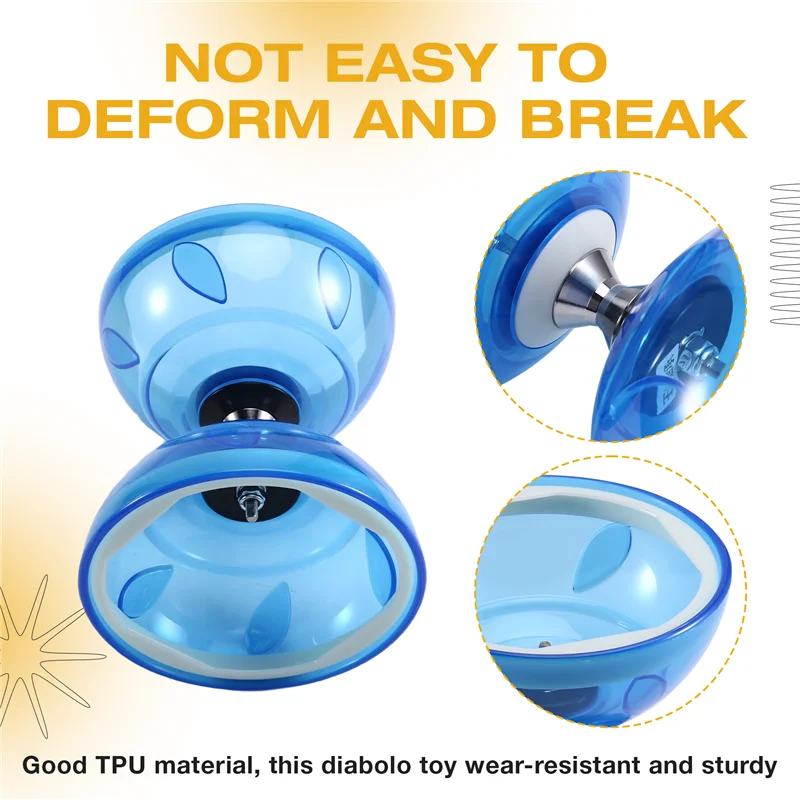 WOWFU-Fiver-Bearing Double-Head Diabolo Fitness Outdoor Play Diabolo Yo-Yo Play Voor Diabolo Ouderen Kinderen