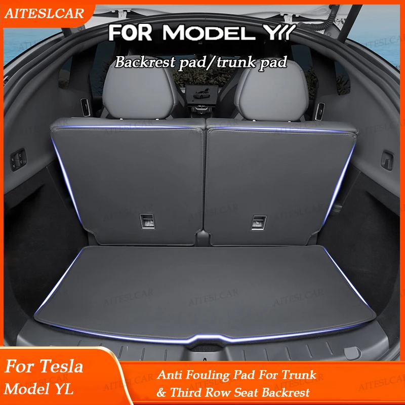 

Коврик для багажника Tesla Model YL, полноразмерный, с защитой по бокам и спинкам сидений, защитный коврик-вкладыш для грузового отсека, защита от грязи