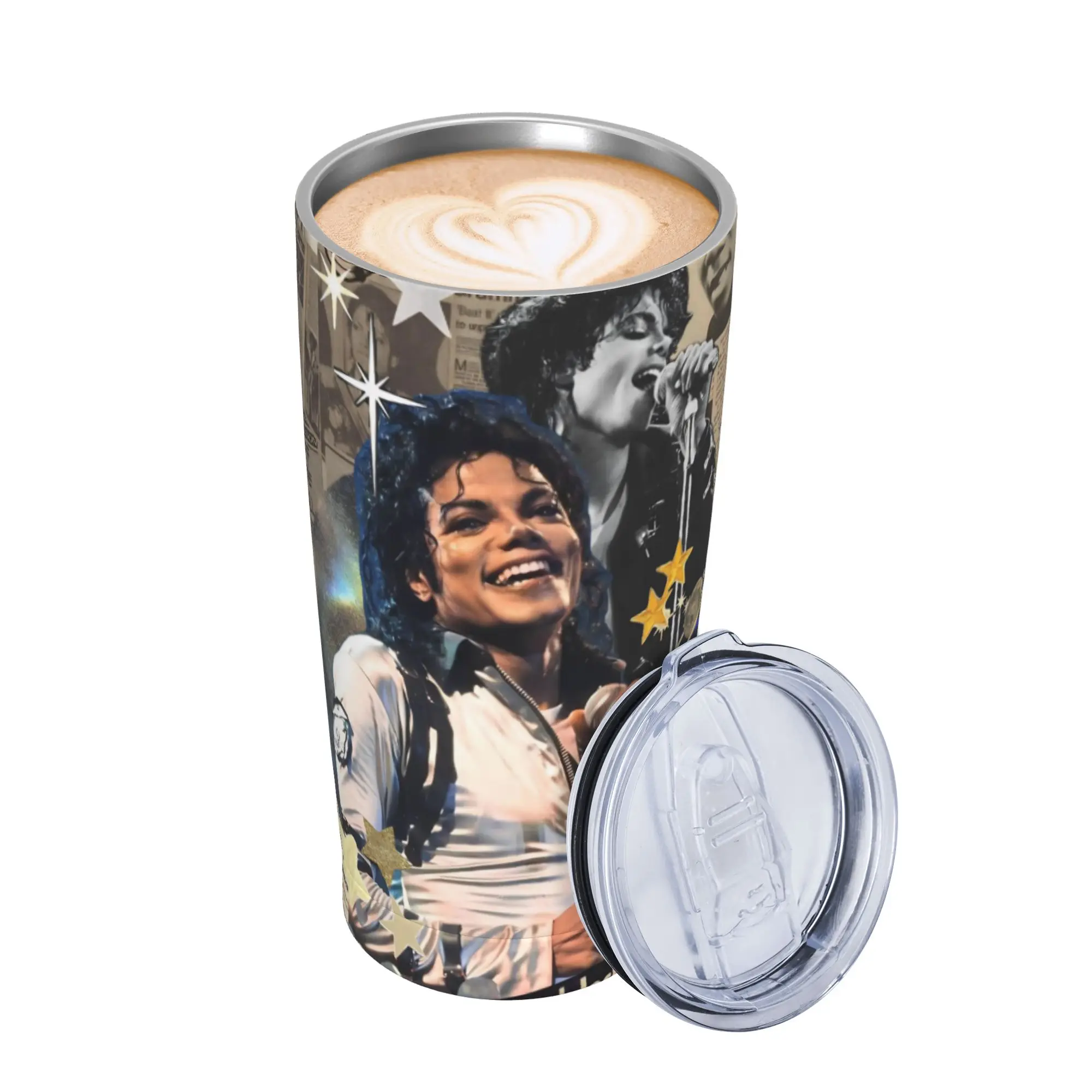 Singer Michael Jacksons MJ Tour 2026 Tumbler Vacuum Insulated  Thermal Cup Stainless Steel Double Wall Mugs Spill Proof 20oz