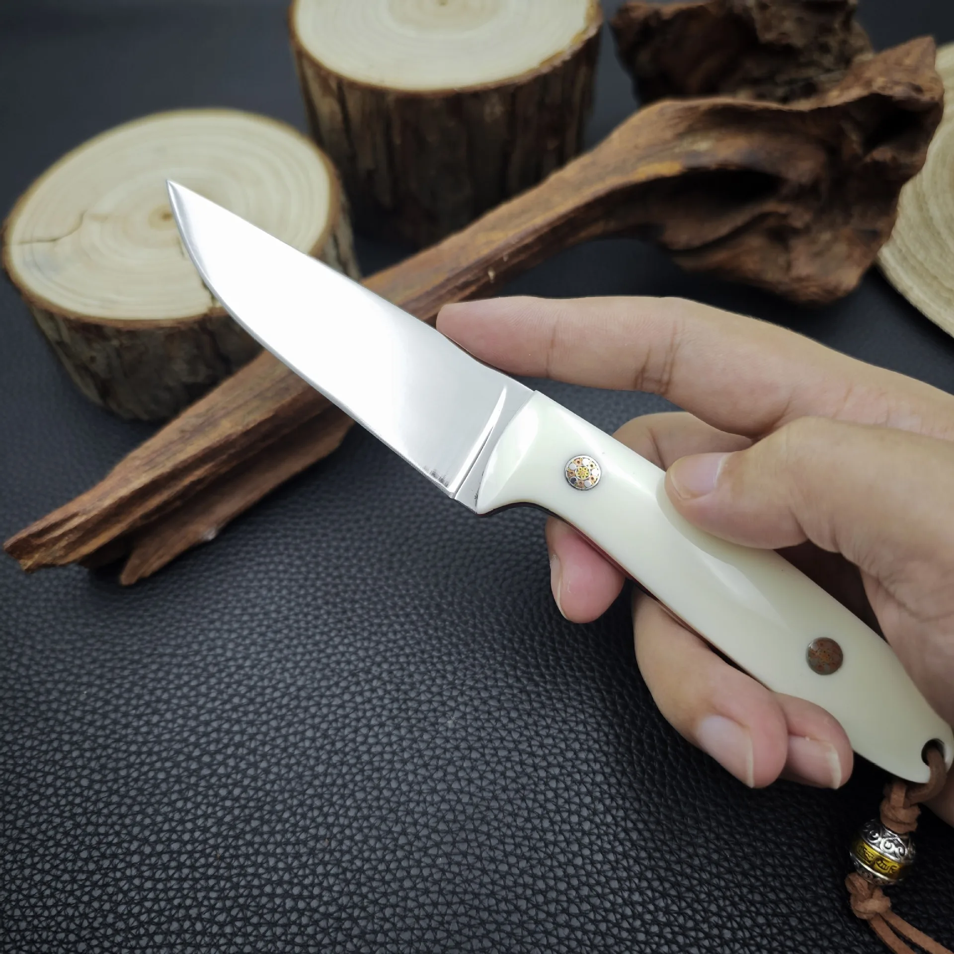 Mirror Polished Outdoor Knife  - Survival Knife Full Tang review and price