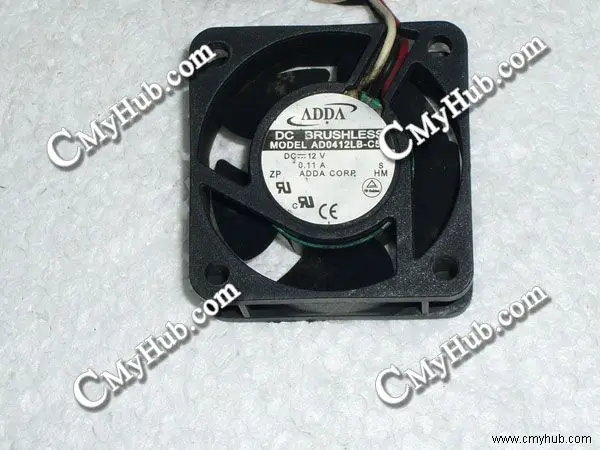 For ADDA AD0412LB-C53 DC12V 0.11A 4CM 40mm 40x40x20mm 3Pin 3Wire Cooling Fan AD0412LB-C53 C53