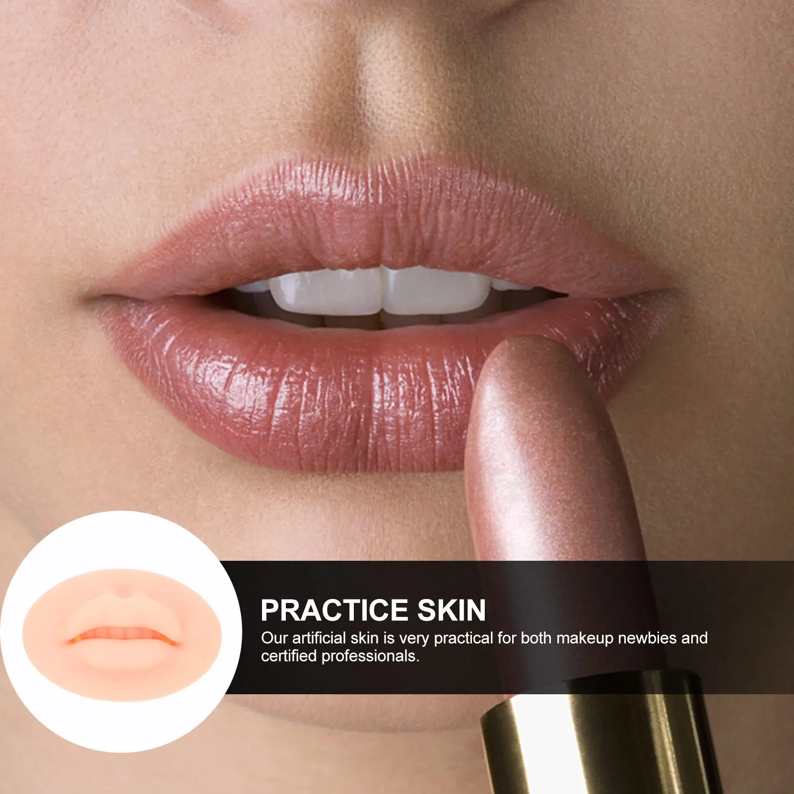 

Reusable Silicone 5D Practice Skin for Makeup and Tattoo Training Thick Mold for Eyeliner Shading Artists