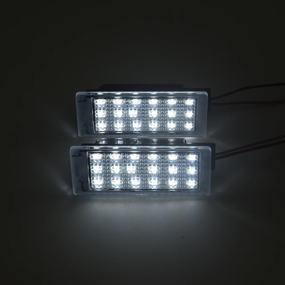 2 قطعة سيارة LED الأبيض رقم لوحة ترخيص أضواء مصباح لرينو كليو لاغونا 2 ميجان 3 توينغو ماستر فيل ساتيس الرياح ترافيك تويزي