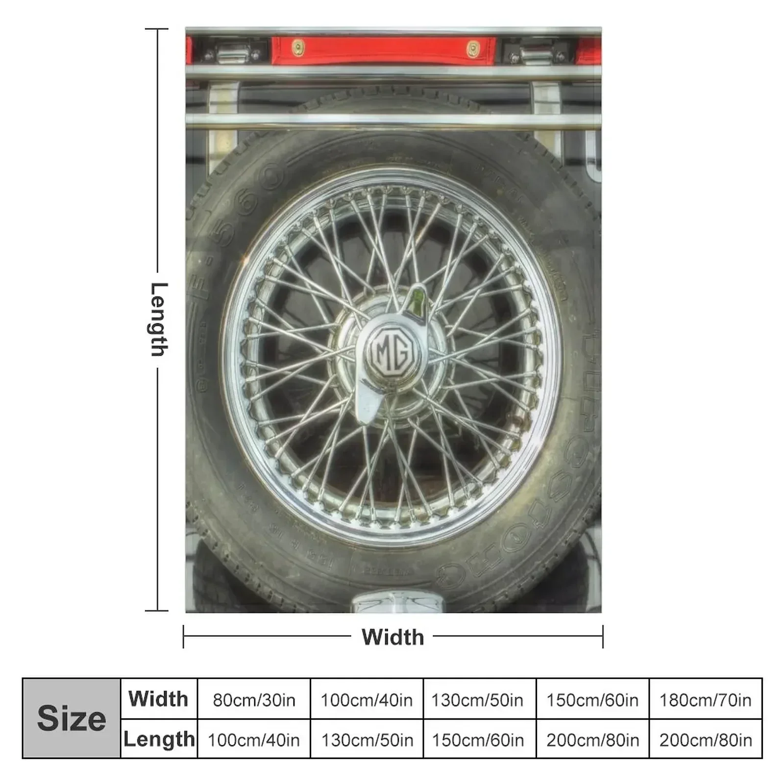 New MG Retro Vintage Spare Wheel Throw Blanket Plush decorative For Baby Luxury Throw Blankets
