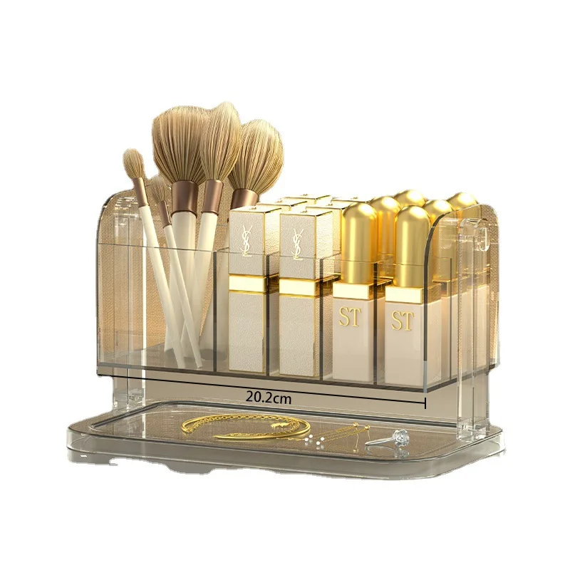 

Cosmetics desktop storage box, light luxury high-value lipstick, perfume shelf, dormitory bathroom, bathroom rack