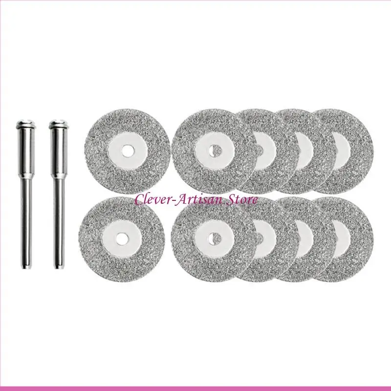 E06B Diamantine طحن القرص مجموعة مع مغزل للبلاط الزجاجية وصياغة الخشب 10pcs