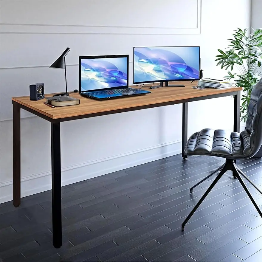 Sleek and Sturdy 70 Inch Computer Desk - Perfect for Work and Study, Multi-Purpose Table for Writing, Dining, and Workstation