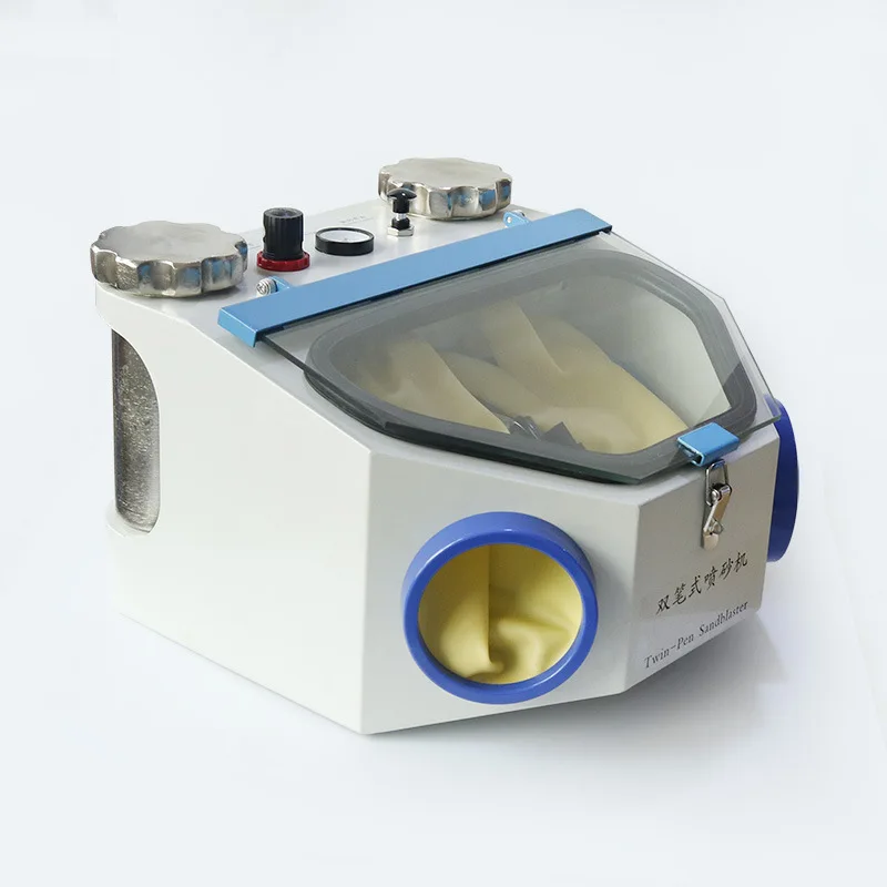 Twin Double Pen Dental Lab Equipment Dental Air Prophy Polisher Sandblasting Machine Dental Sandblasting Machine