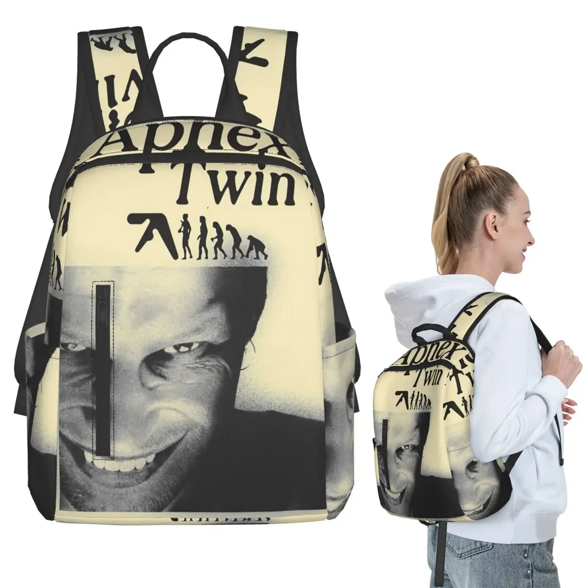 Aphex Twin Electronic Music Artist Producer (5) Backpack Student BookBag Boys Girls School Bag Laptop Shoulder Bags Men Women
