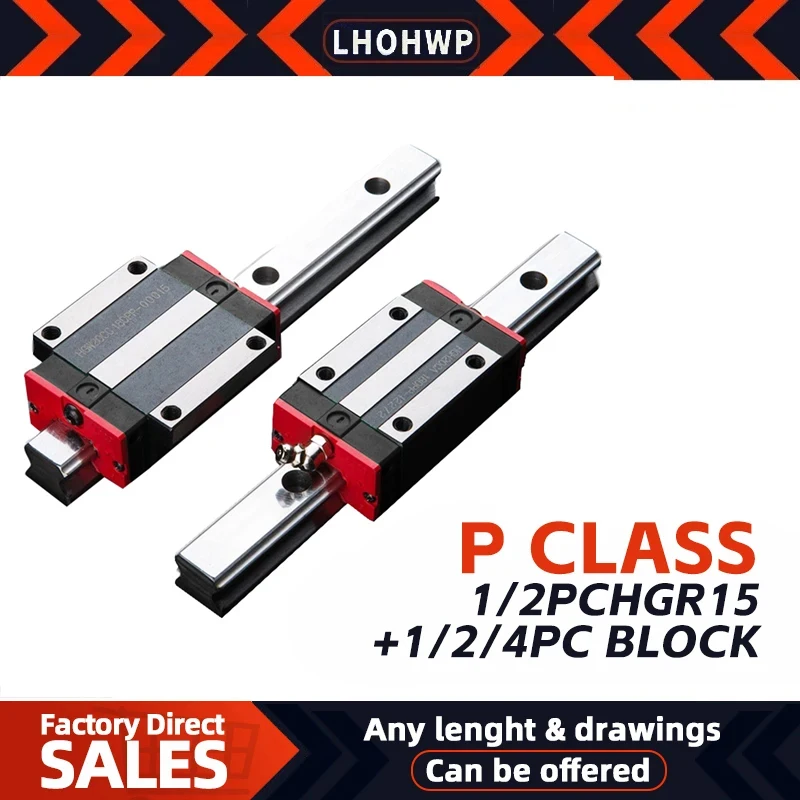 

P class 1/2pcs HGR15 linear Guide Rail L=1200-2550mm 1/2/4pcs linear Block Carriage HGH15CA /Flang HGW15CC HGH15 CNC Parts