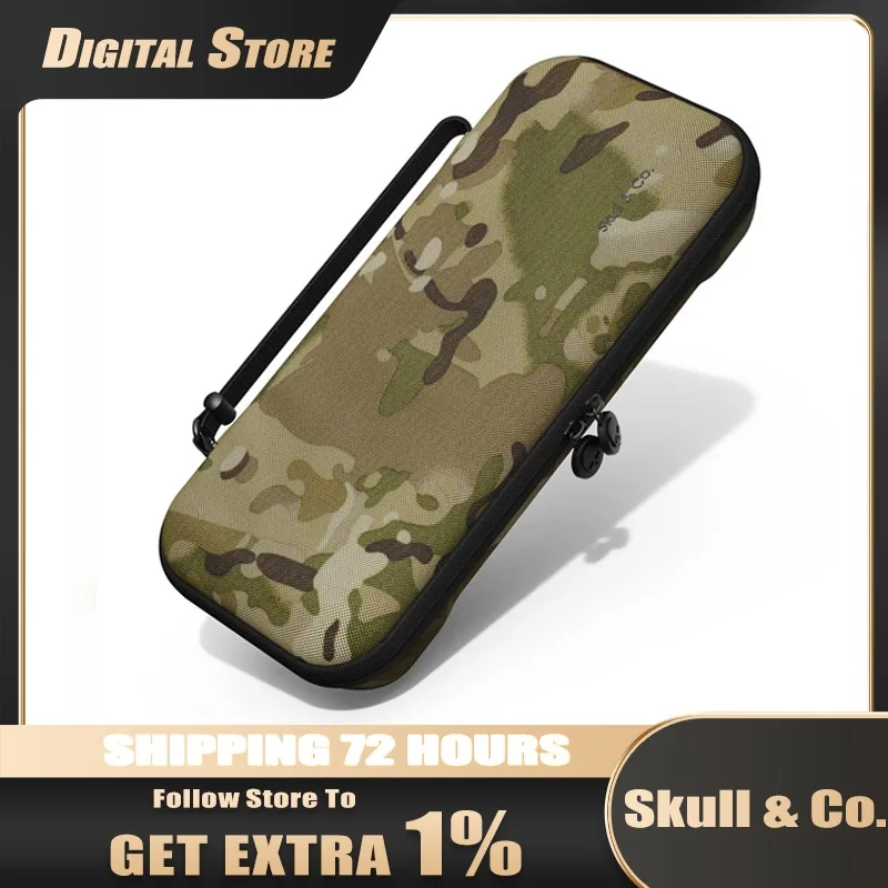 Skull & Co. Savage Raven Gripcase, 2-In-1 Standable Case & Carrying Bag, Shockproof Portable Handheld Accessory for Rog Ally X