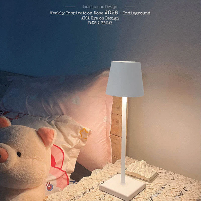 Xiaomi Youpin LED Eye Protection Table Lamp Stepless Dimming Touch Control Rechargeable For Home Bedside 3 Color Night Light New