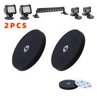 2PCS 43mm/66mm/88mm M4/M6/M8 Internal Thread Magnetic Base Mount Bracket Clamp LED Work Light Bar Holder SUV Offroad