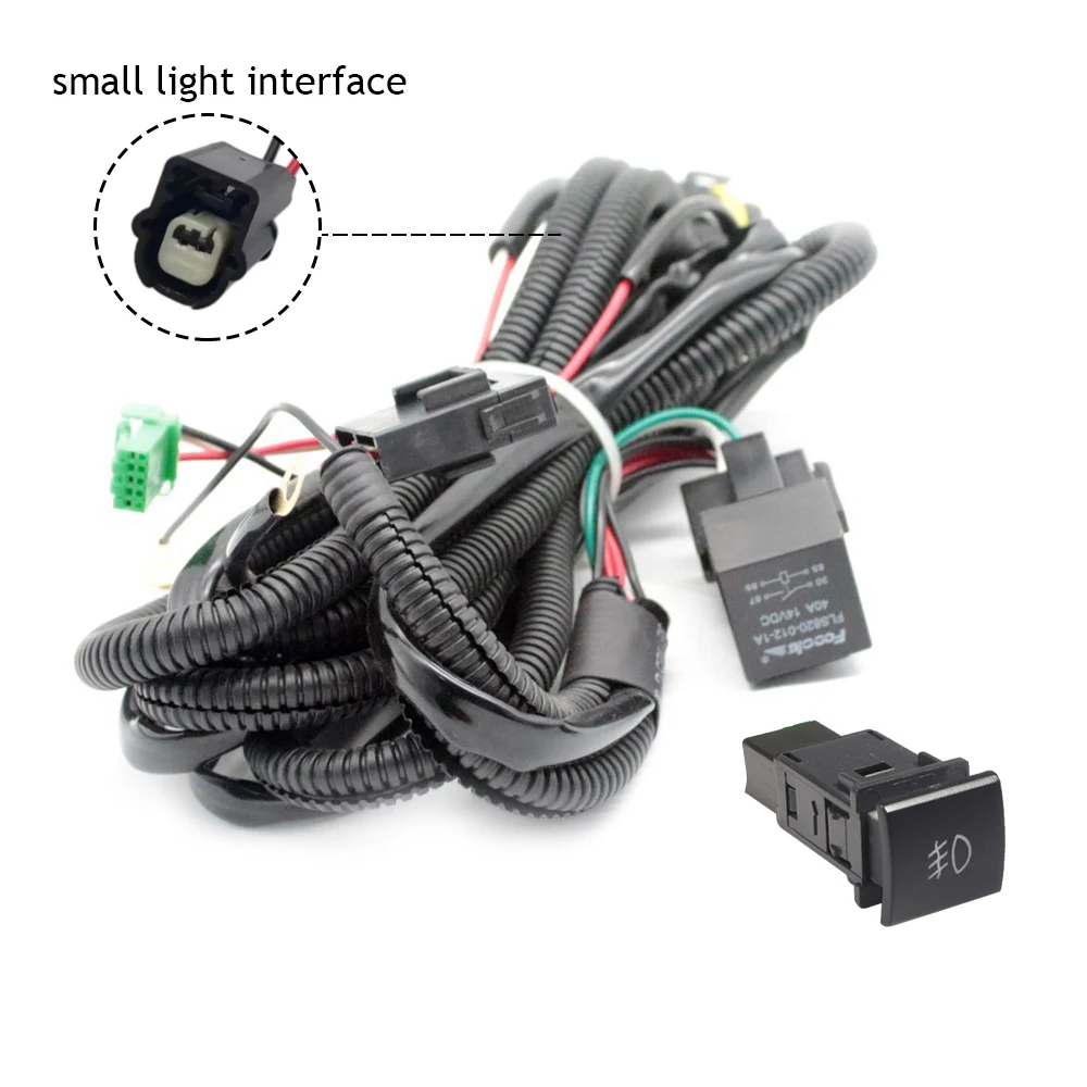 Upgrade LED mistachterlichten DRL voor Toyota Yaris Cross XP210 2020 2021 2022 2023 Wit Licht Beugel Draad Schakelaar Bedrading Kabelboom