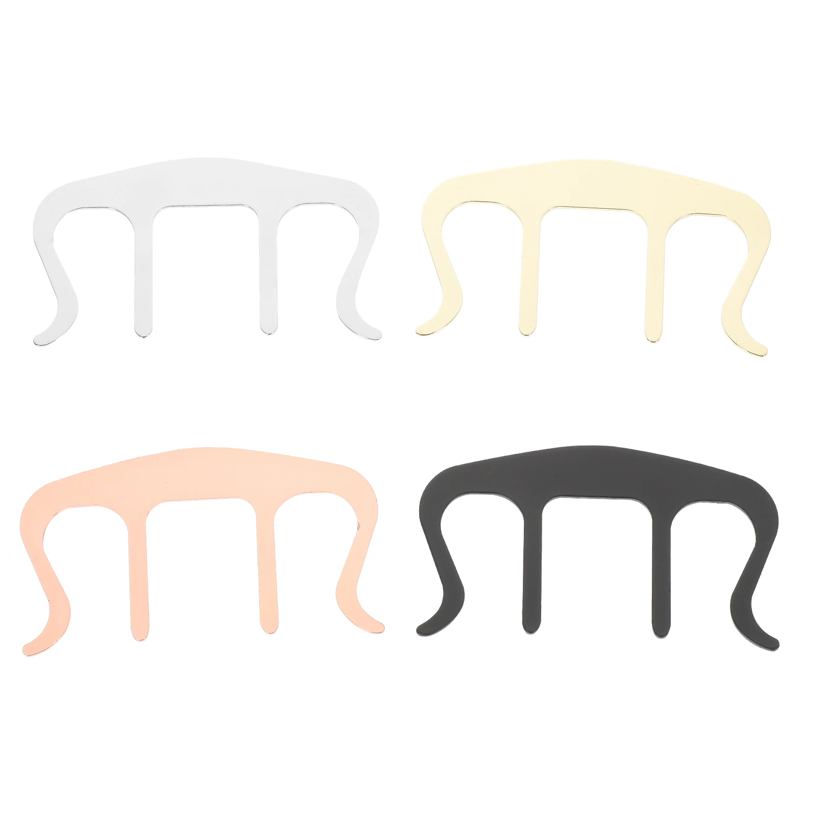 

4 Pcs Metal Clip Note Pattern Paper Clips Major Holder Book Iron Piano Page