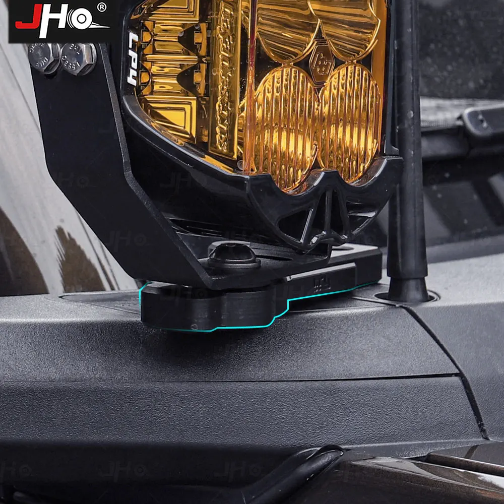 JHO Front Hood A-Pillar LED Spotlight Mounting Bracket Baja LP4 Lights Support Mount Fit for Ford Bronco 2022 2023 2024 Exterior