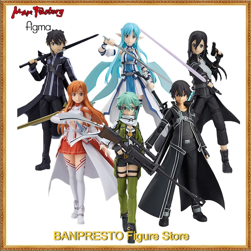 In Stock Original Max Factory Figma 289 264 248 241 178 174 Kirito Asuna Sinon Anime Figure Brand New Toy Gift Collectible Model