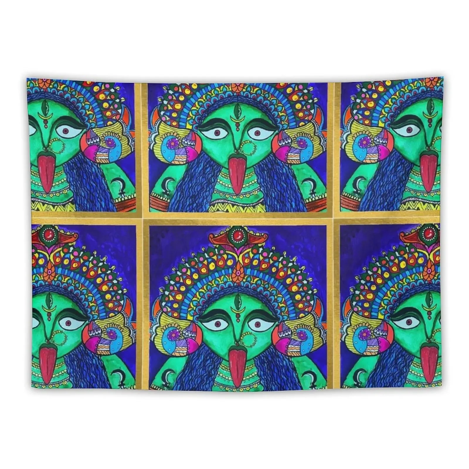 

Goddess Kali Handmade Painting Tapestry Home Decoration Accessories Aesthetic Home Decor Tapestry