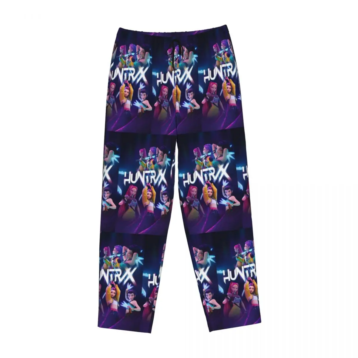 カスタムレディースK-POPハンターデーモンズパジャマパンツプリントハントリックススリープスリープウェアボトムス（ポケット付き）