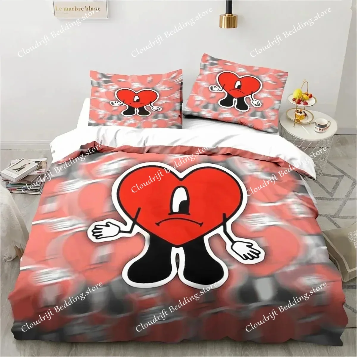 

Funny Bad Bunny Un Verano Sin Ti Bedding Set Polyester Quilt Cover Pillowcase Comforter King Queen Size Duvet Cover Bed Set