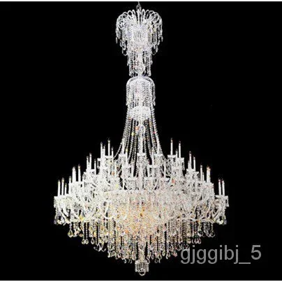 Lustre en cristal de style européen, YQ25, Villa Duplex importer, Salon, Hôtel, Corrigé par des escaliers, Long P