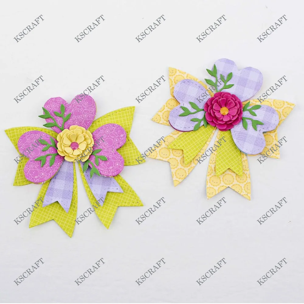 KSCRAFT Shamrock Bows Cutting Dies Stencils for DIY Scrapbooking Decorative Embossing DIY Paper Cards