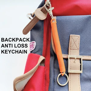 Spiral retrátil Primavera Coil Keychain, Theftproof, Anti Lost, Stretch Cord, Safety Key Ring com Metal Fecho da Lagosta para Chaves 10 principais vendas espiral alargador - №10