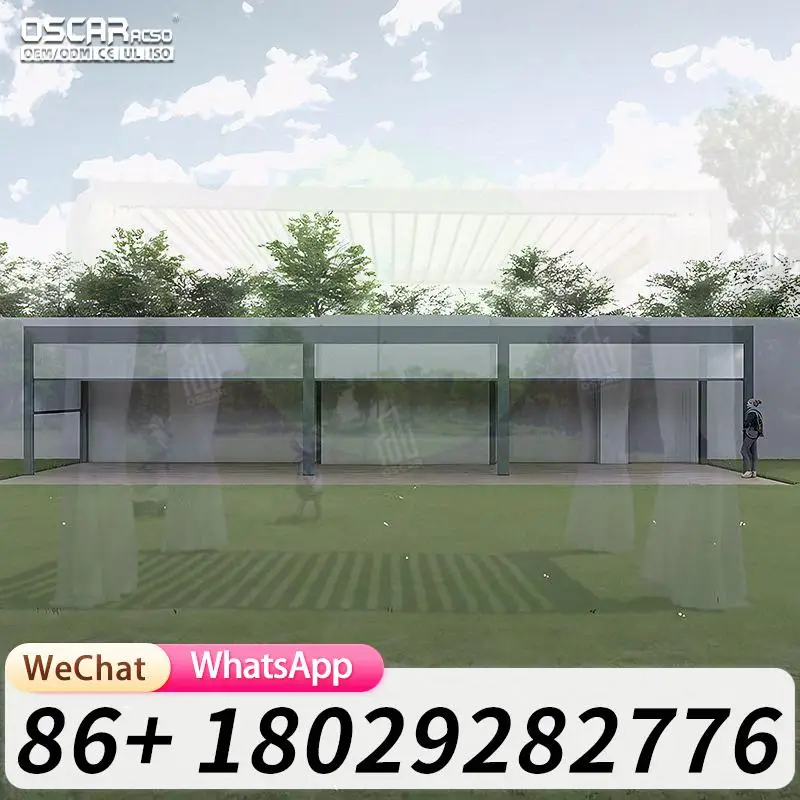 Outdoor Aluminum Pergolas and Gazebos Waterproof Motorized Electric Roof for Garden Patio Backyard pergola