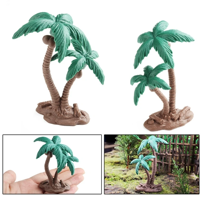 Environmentally Friendly Mini Coconuts Tree Sculpture for Desk Tabletop Decor Dropshipping