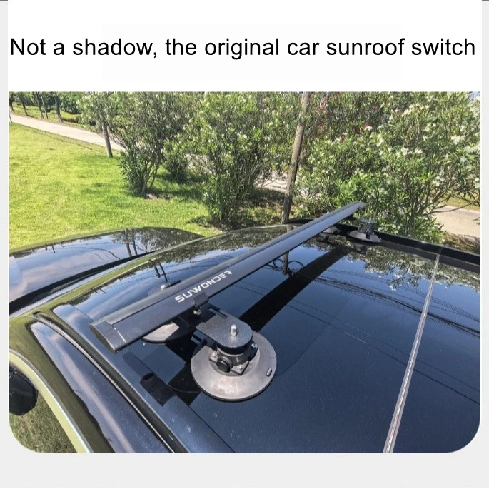 Suction Cup Car Roof Rack—Universal for Sedans and SUVs, Heavy-Duty Luggage Rack, Travel Rack, Hand Pump, Vacuum