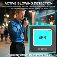 Digital Breath Alcohol Tester Professional Alcohol Breathalyzer With Flashlight LCD Display 5 Mouth Pipe for Drunk Driving