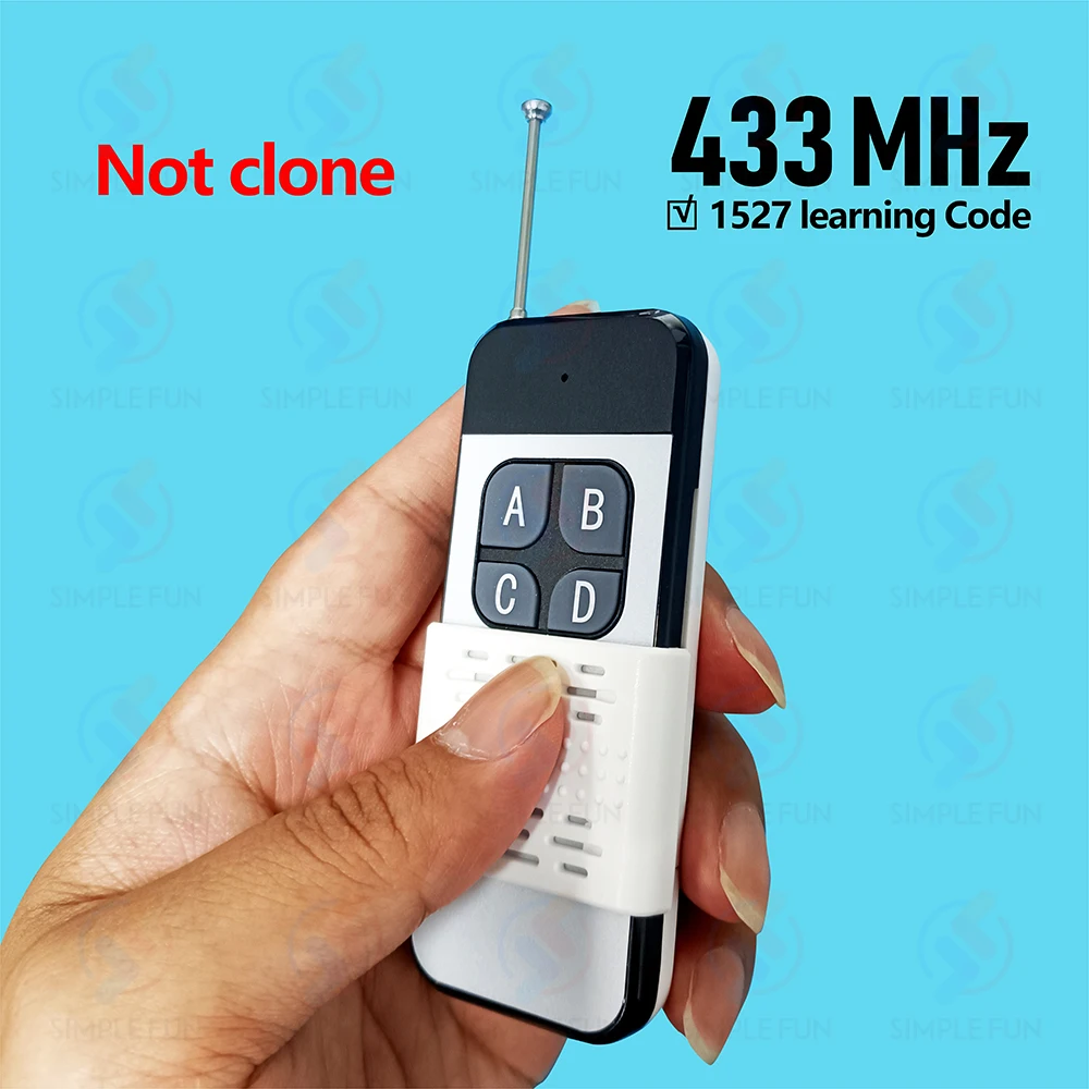 433Mhz 1000 meters Long Distance Universal Transmitter(NOT clone) 1/2/4 CH RF Remote Control 1527 Learning Code Remote Control