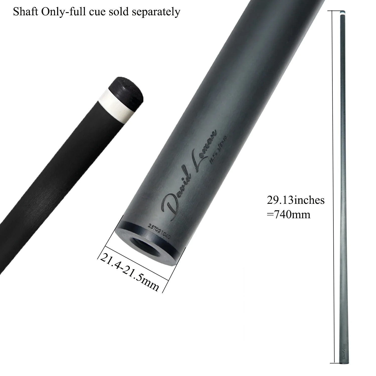 David Loman ER Version Carbon Fiber Professional Billiards Cue Shaft Acceleration Taper Juma Ferrule