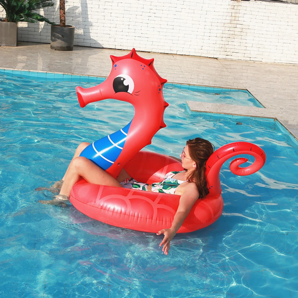 

Seahorse Swimming Ring Inflatable PVC Float for Pool Beach Adult Bright Color Lasting Use Suitable Water Sports Gifts