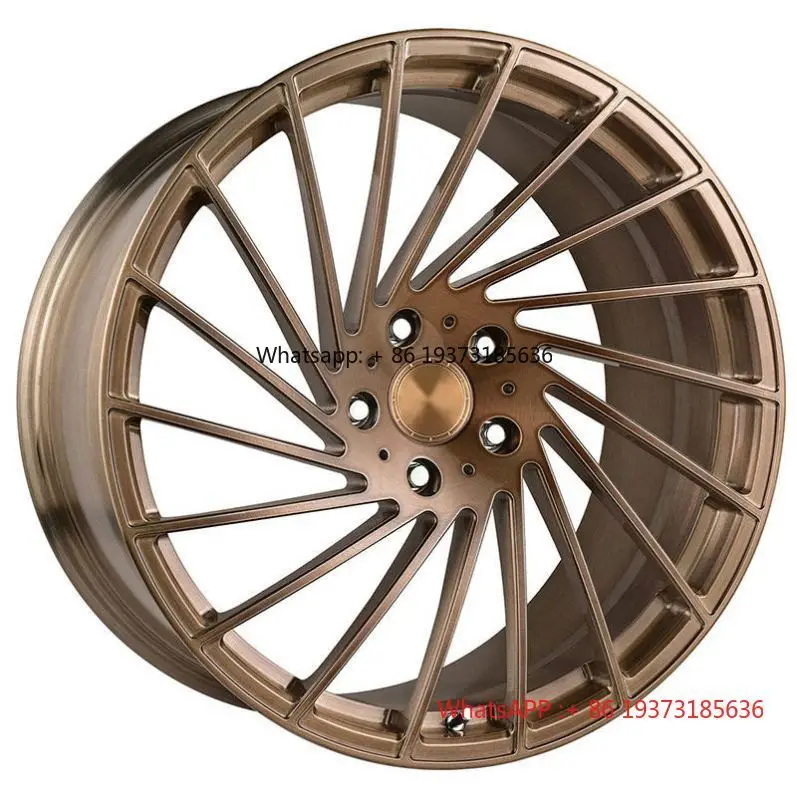 Luxury Brushed Bronze Multi Spokes Car Wheel Rims 17 18 19 20 22 23 24 Inch Custom Wheels Forged for BMW Volkswagen