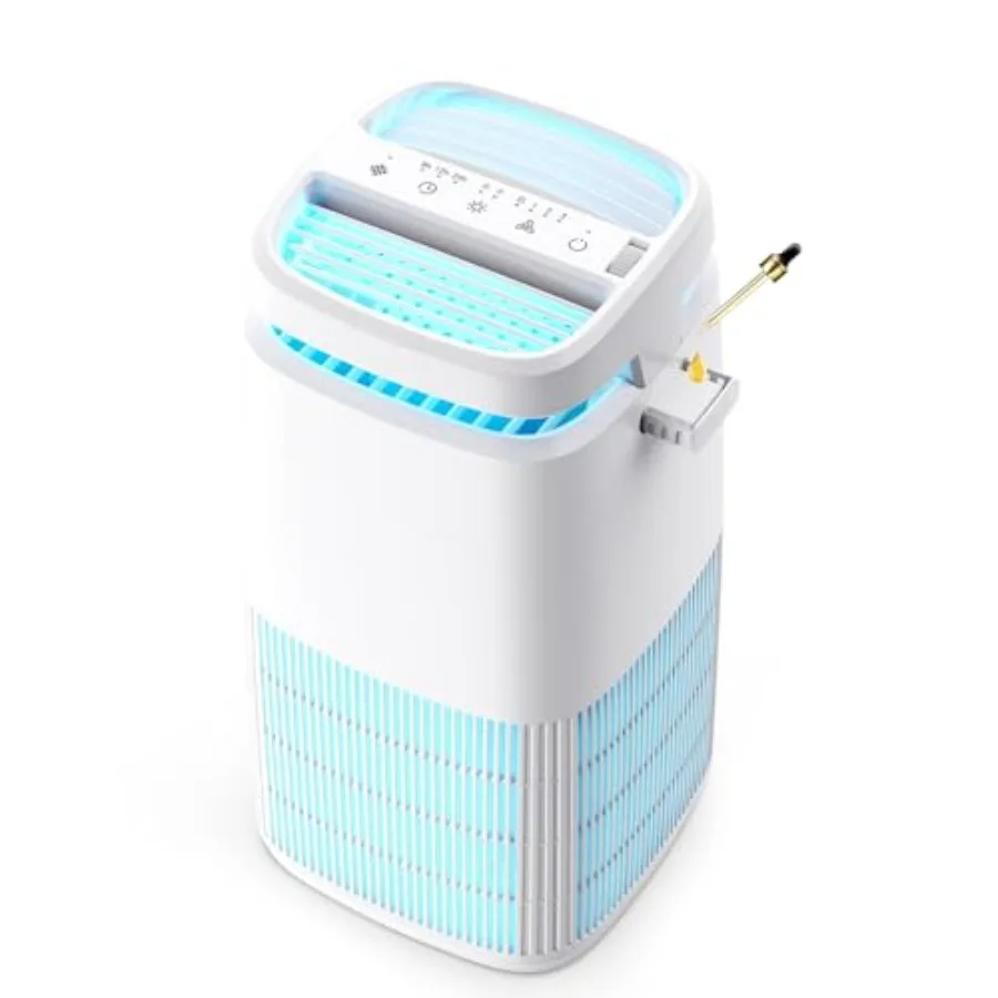 4-in-1 Air Purifiers for Home Air Ionizer Negative Ion Generator True H13 Filter UV Covers 1250 Ft² 99.97% Removal Rate for Pol