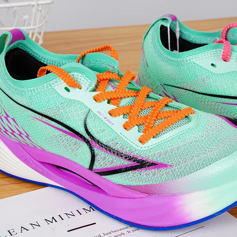 Mehrfarbige, rutschfeste, gezackte Schnürsenkel aus Canvas, schwarz-weiß, für Laufschuhe, Damen- und Herren-Sportschuhe, Freizeitschuhe, Netzschuhe, Schnürsenkel – Detail 4