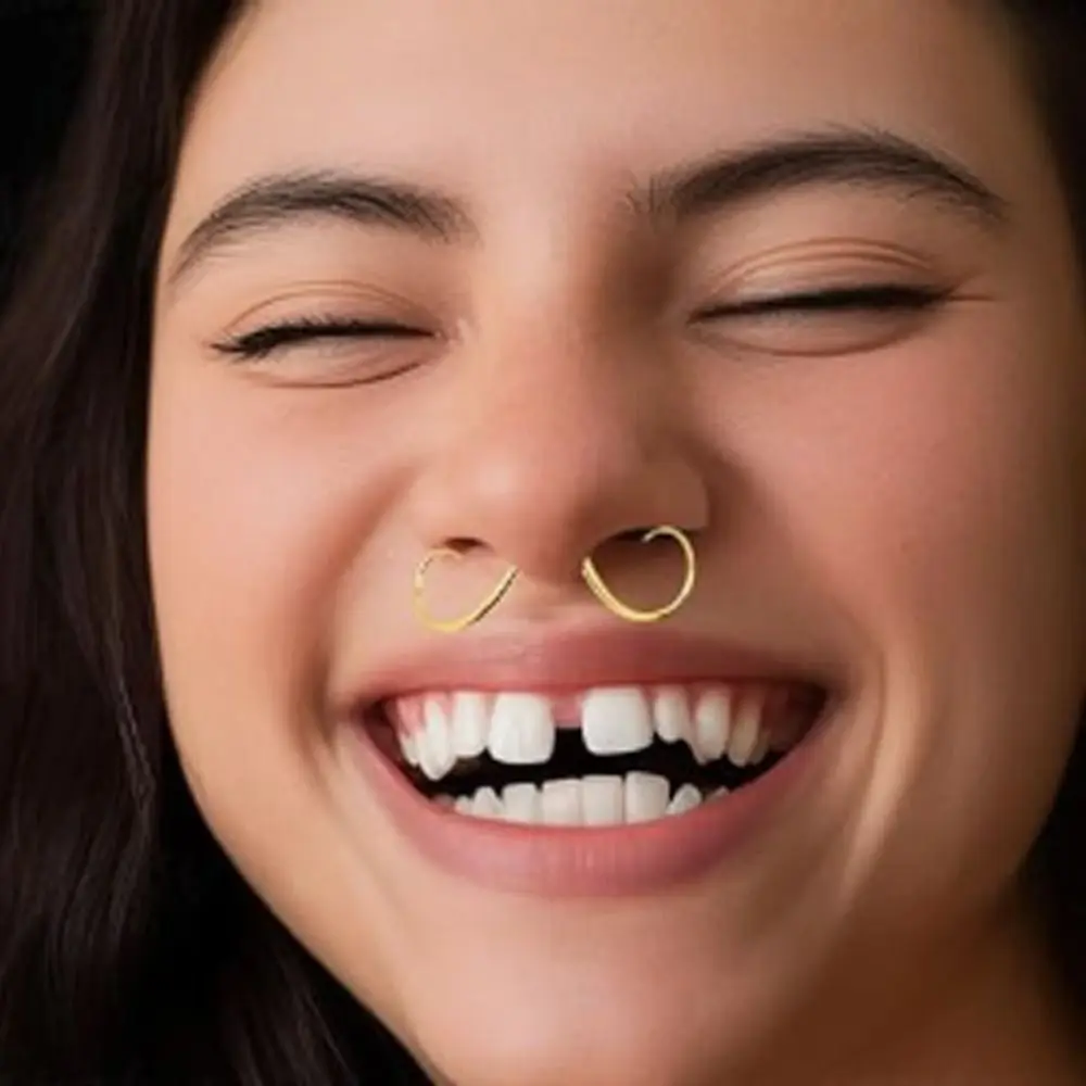 Piercing Jewelry Mustache Septum Ring Body Jewelry Gold Color Surgical Steel Septum Ring Surgical Stainless Steel