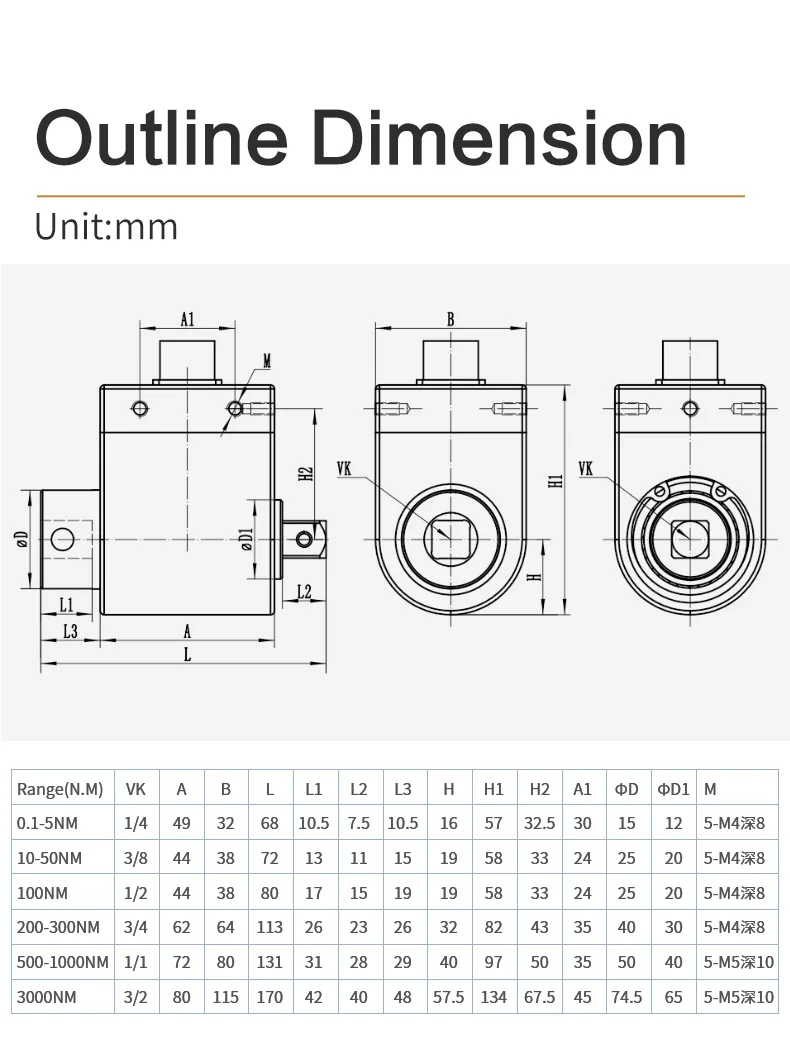 

High Precision Dynamic Torque Sensor Load Sensor Rotary Test Bench Motor Sensor Small Size Strain Type