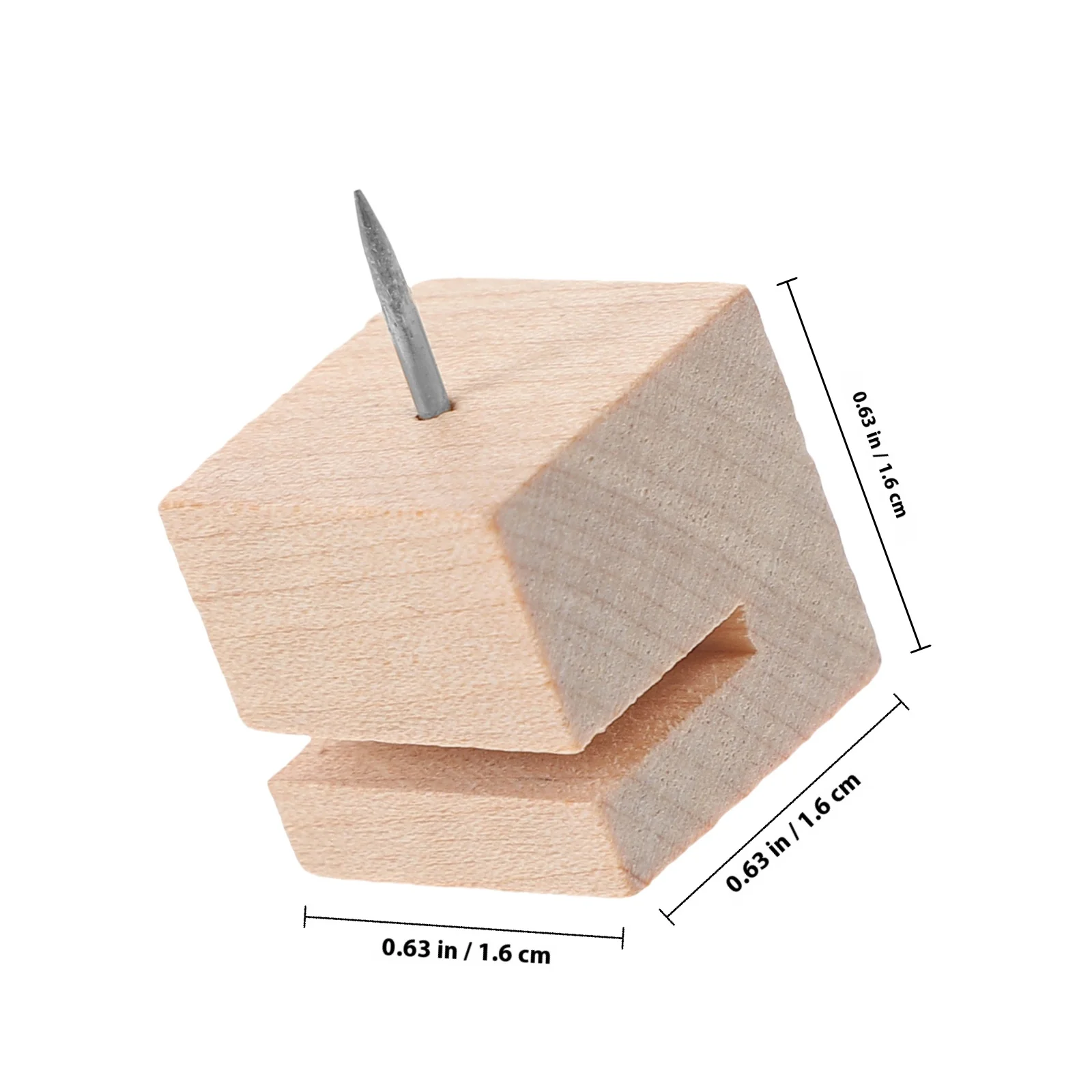 12개입 나무 압정 슬롯 디자인 푸시 핀 코르크 보드 사진 벽 지도 표시용 게시판용 사무용 바인딩 용품