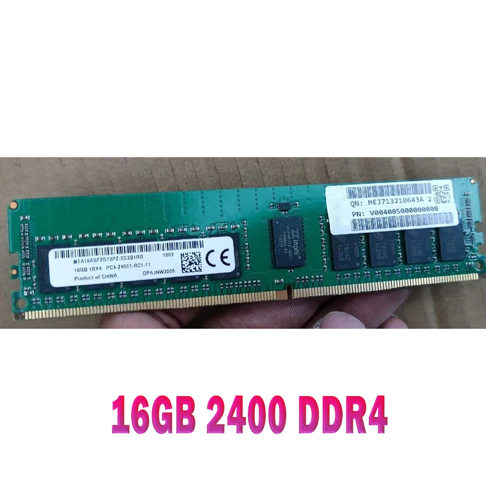 1PCS 16G 1RX4 PC4-2400T For MT Server Memory MTA18ASF2G72PZ-2G3B1RG  16GB 2400 DDR4