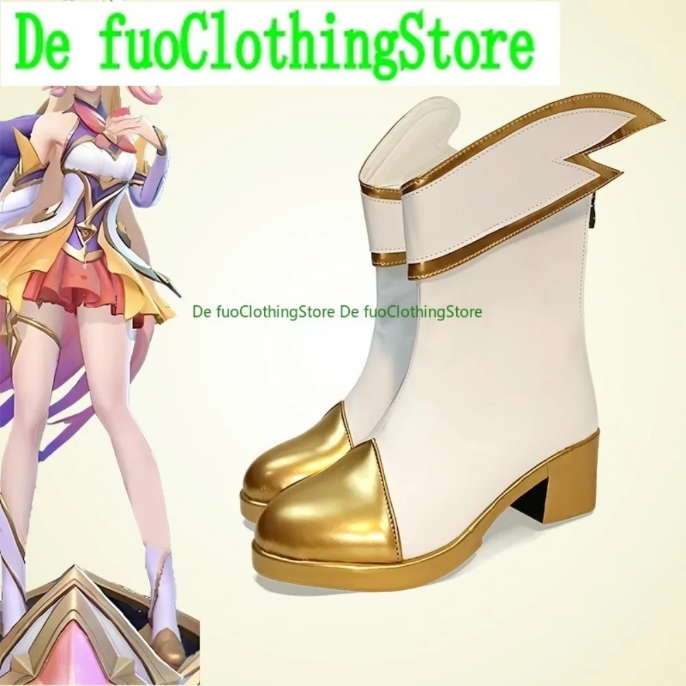 

DefuoClothing League Of Legends Star Guardian Seraphine Cos Shoes Anime Boots Anime Games Halloween Costumes Party Props Shoes