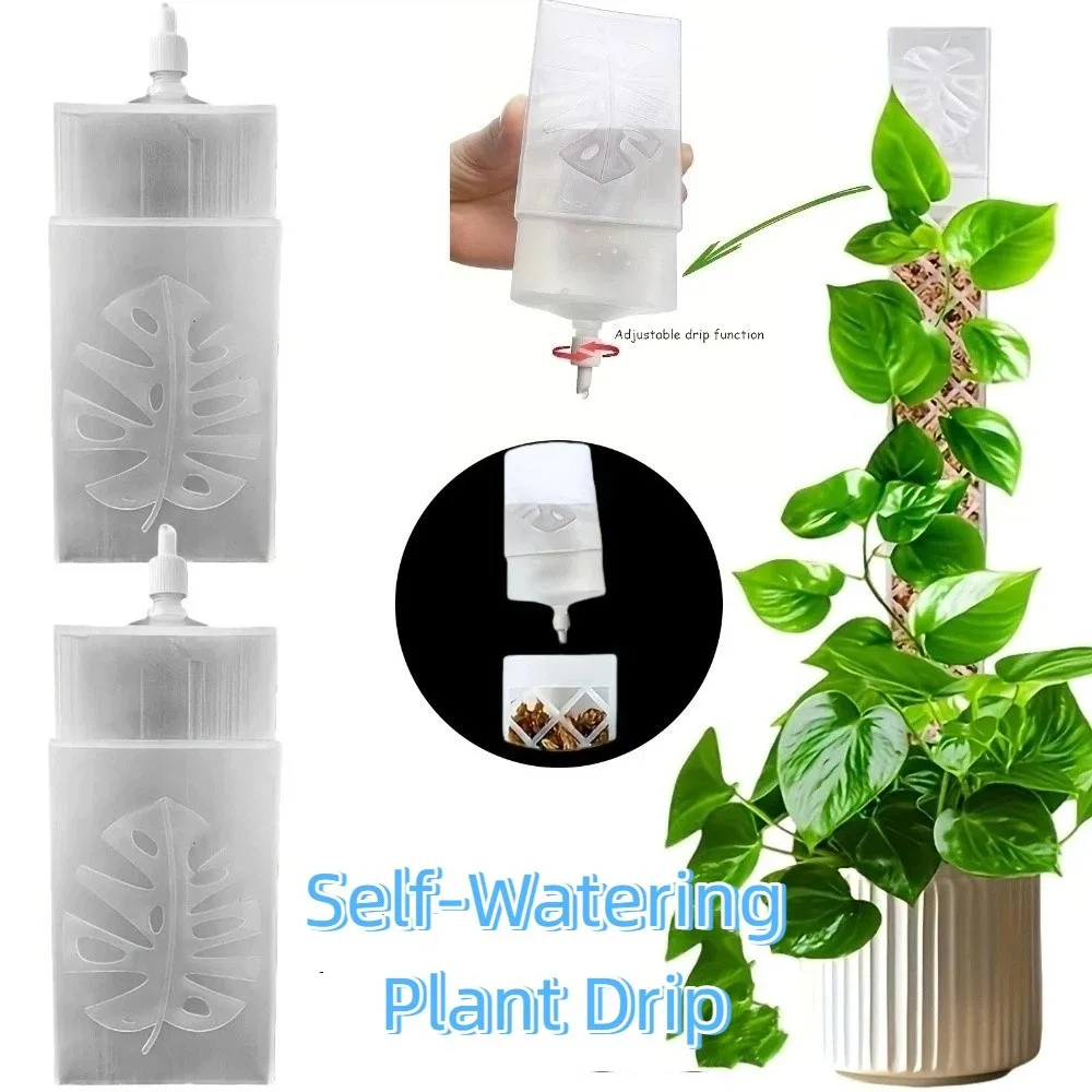 D-Shaped Self-Watering Plant Drip Adjustable Flow Rate Plastic Plant Climbing Stick Plants Growth Stand Automatic Watering