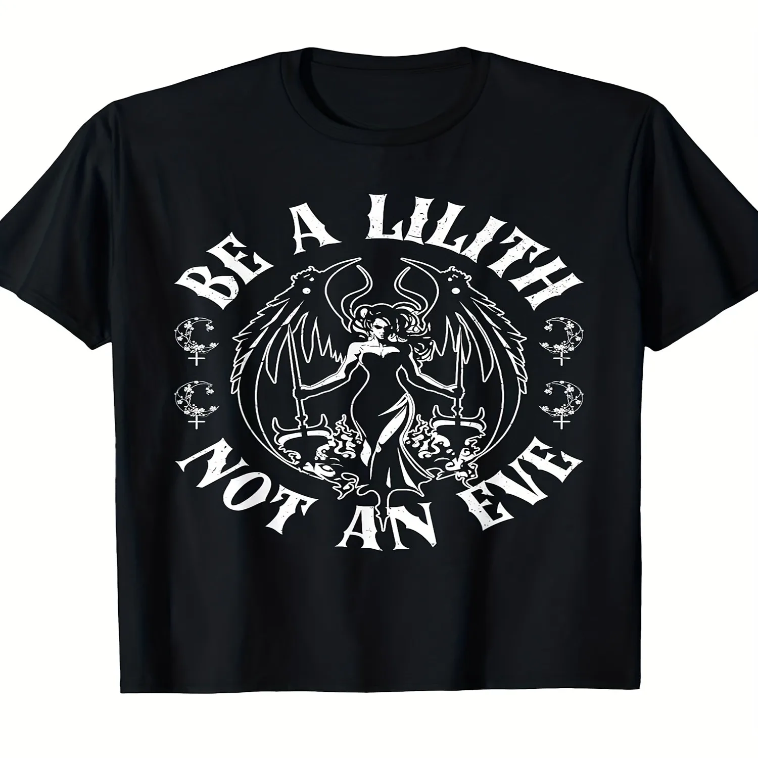 Lilith Demon Gothic Mythology Folklore Satanic Dark Occult T-Shirt Lightweight And Breathable, This Crew Neck Shirt Is Perfect for Both Men And Women Ideal for Summer Outings, Casual Wear, And 100% cotton t shirt, Gift tshirt