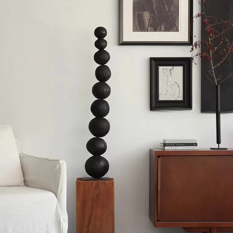 Floor-to-ceiling ornaments, wabi-sabi wind porch sculpture home decoration