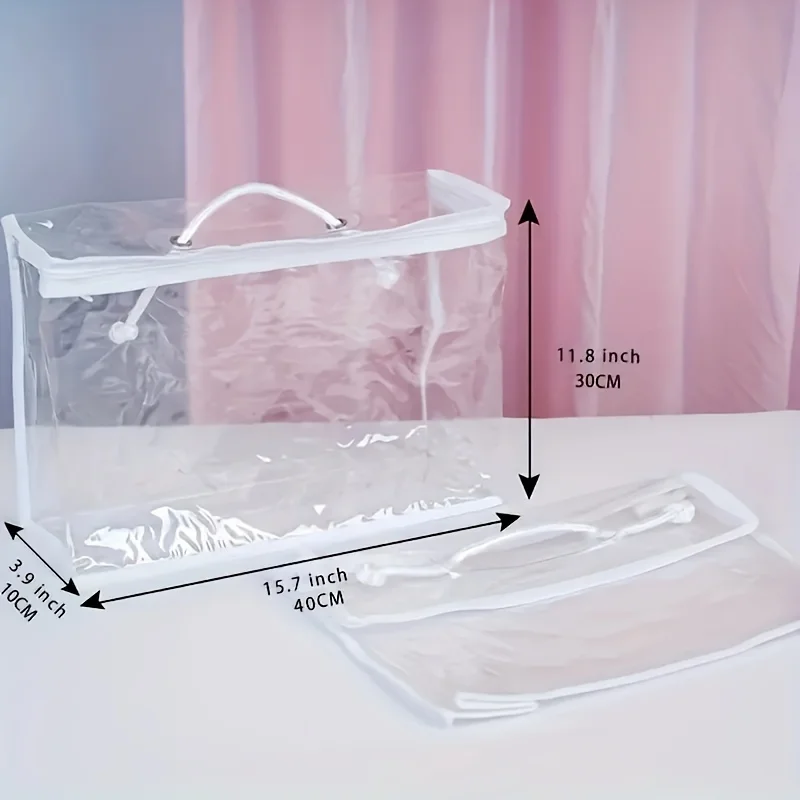 1/2pcs PVC transparent bag PVC home textile household four-piece bag PVC storage bag transparent curtain bag