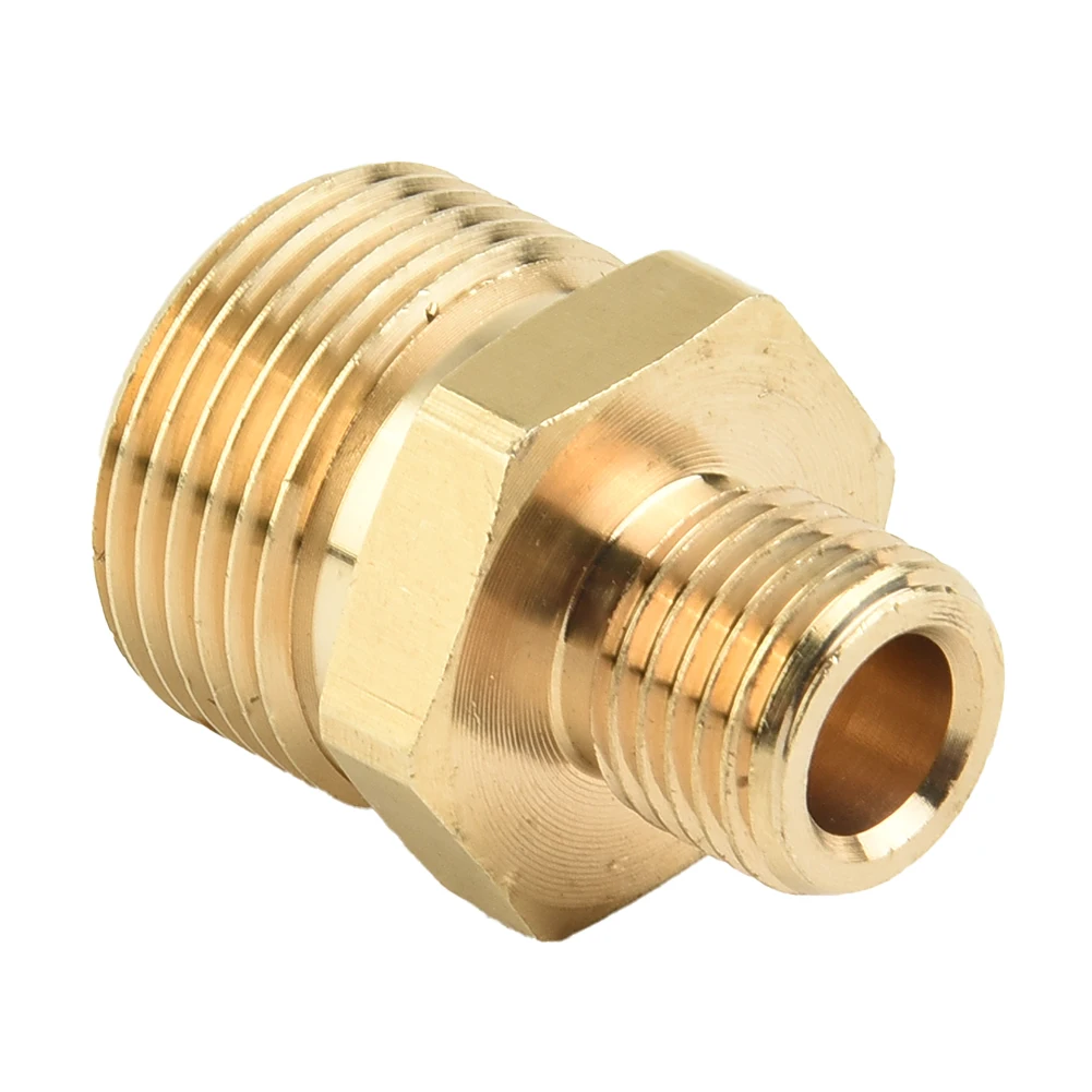 Brass High Pressure Washer M22 Male To M22 15mm Male Brass High Pressure Coupler Pipe Adapter For Garden Hose Quick Connect