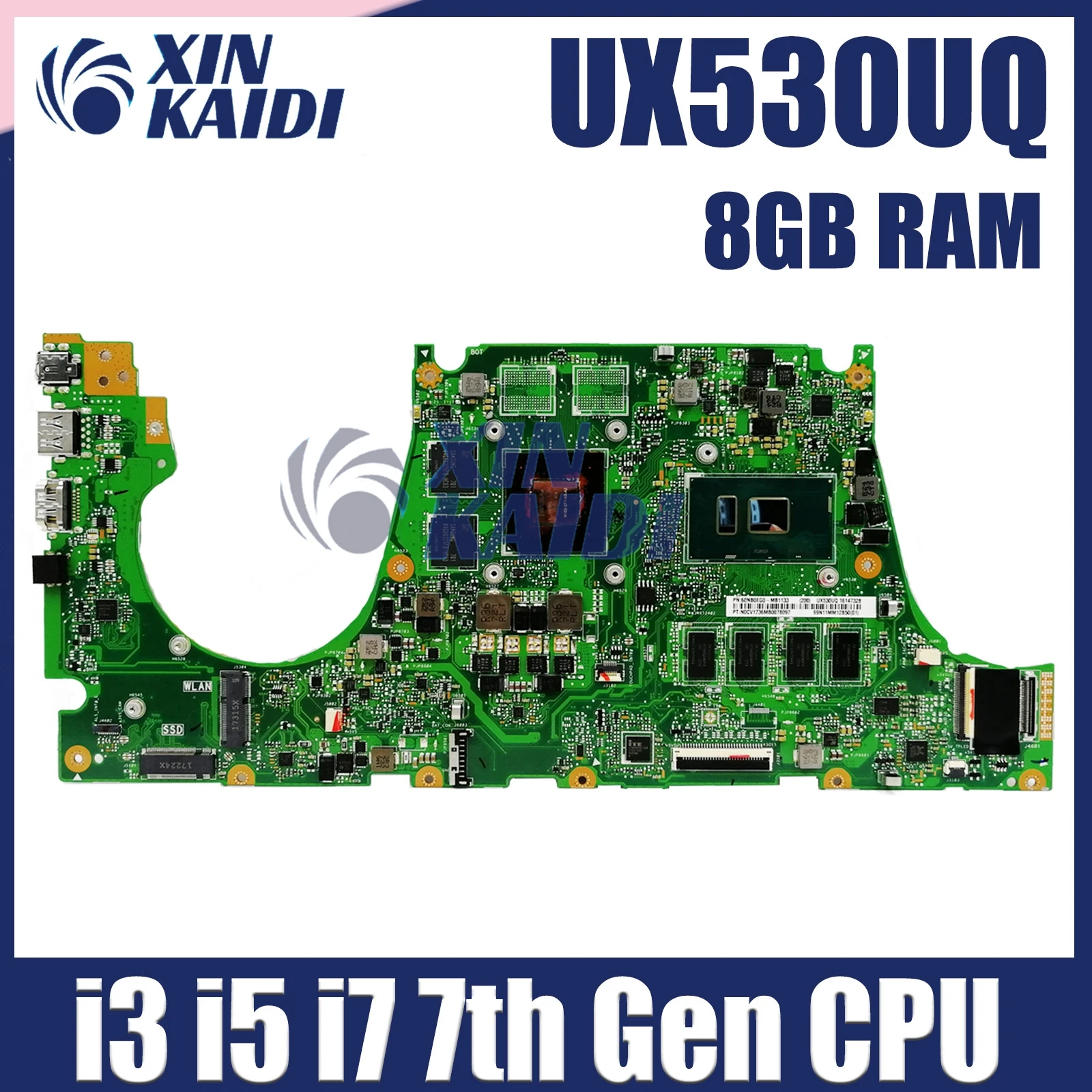 

UX530UQ Mainboard For ASUS UX530U UX530UN UX530UR UX530UX Laptop Motherboard W/940MX I3 I5 I7 7th Gen 8GB RAM 100% Test OK