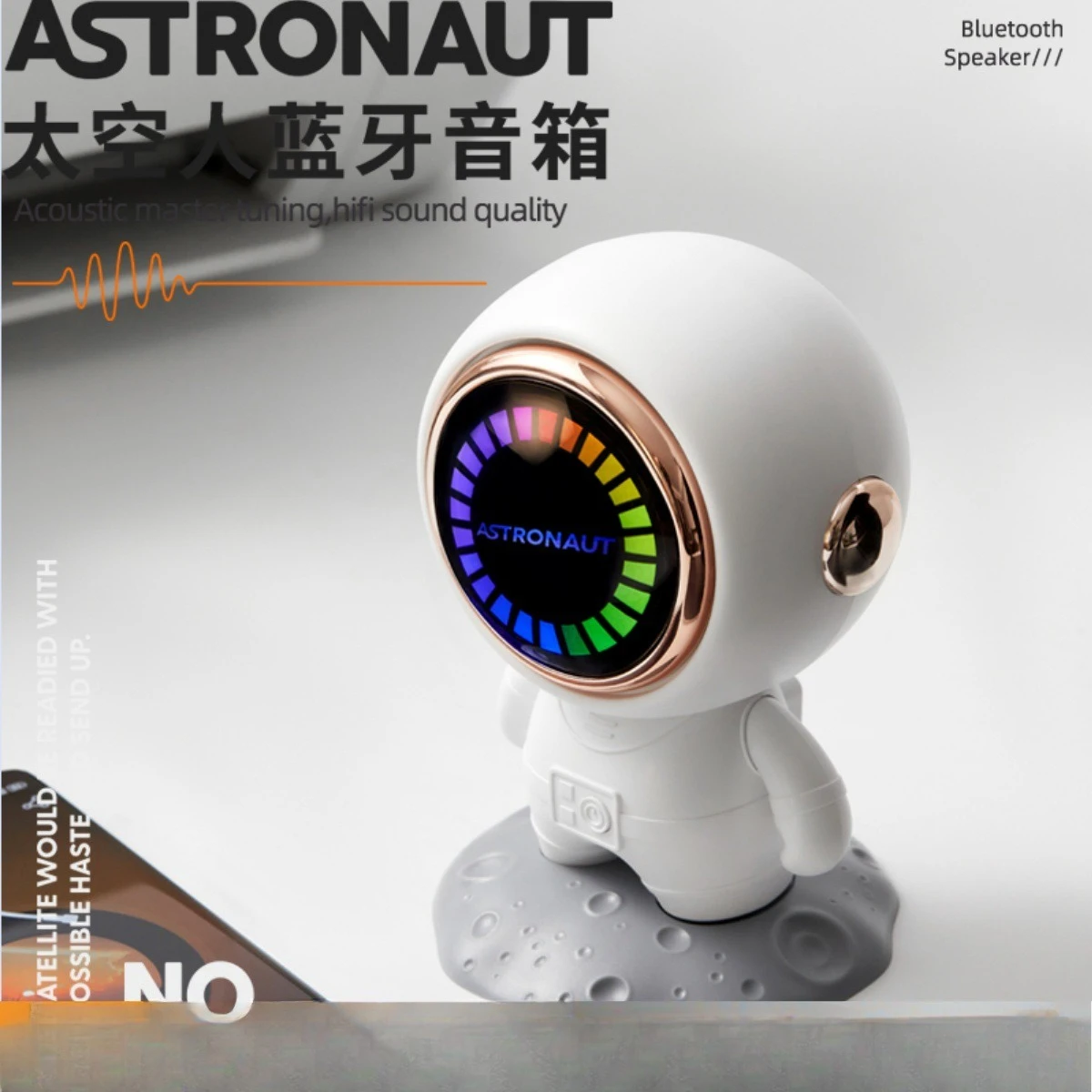 

Astronaut Creative Wireless Bluetooth Speaker Desktop High Sound Bass Cannon Portable Outdoor Charging Small Speaker Gift